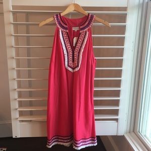Mud pie dress- bright pink/coral M
